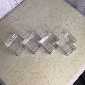 Modern Square Glass Candy Snack Serving Dishes Trinket Bowls
